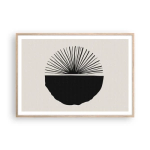 Plakat i ramme af lyst egetræ - En vifte af muligheder - 100x70 cm