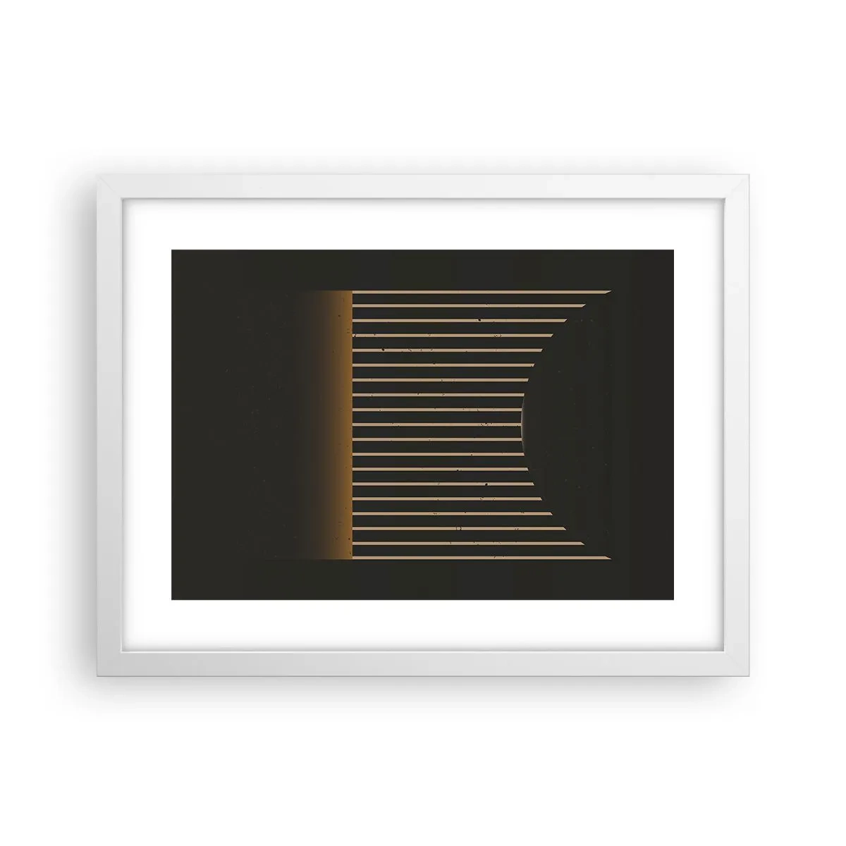 Plakat i hvid ramme - Udforsk mørket - 40x30 cm