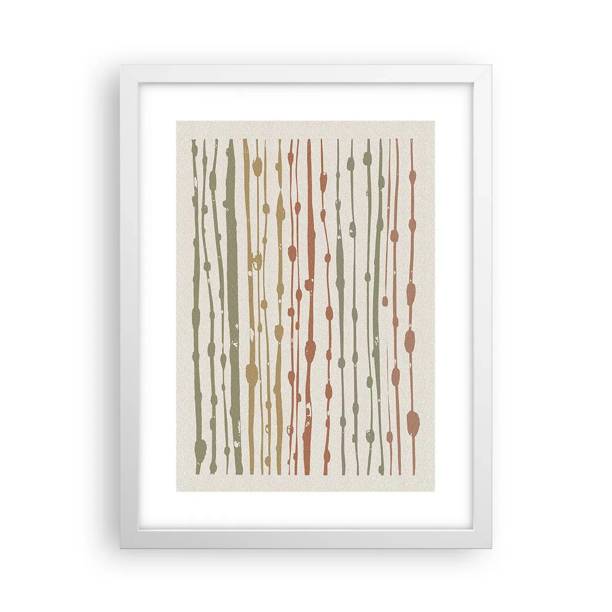 Plakat i hvid ramme - Musikalsk farvenotation - 30x40 cm