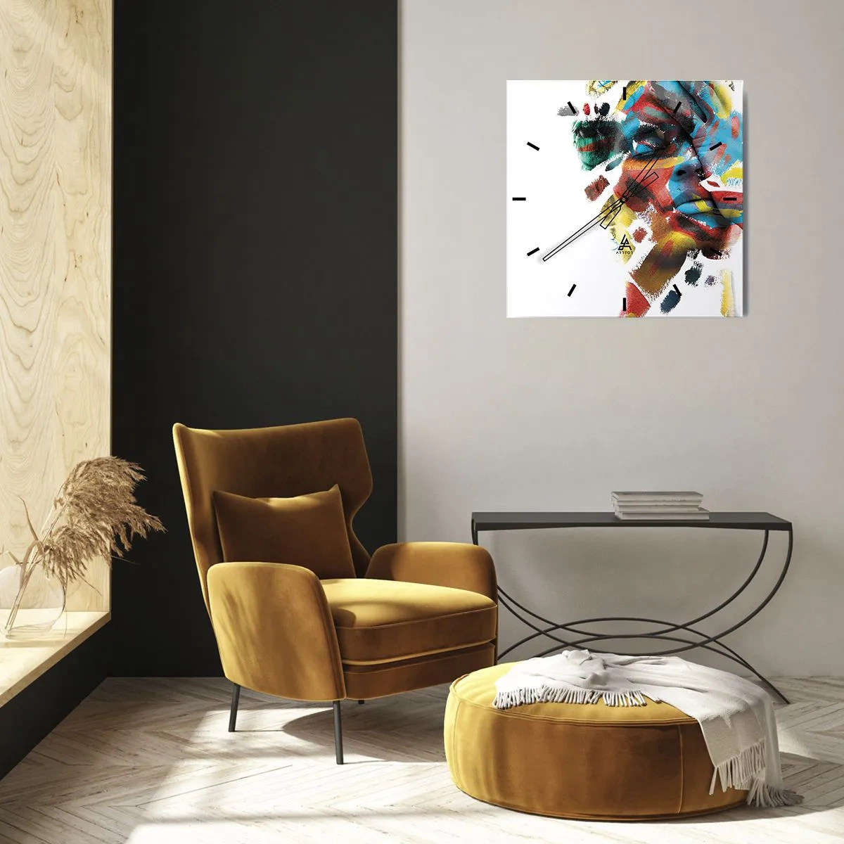 Vægur, Uret - Farverig personlighed - 30x30 cm