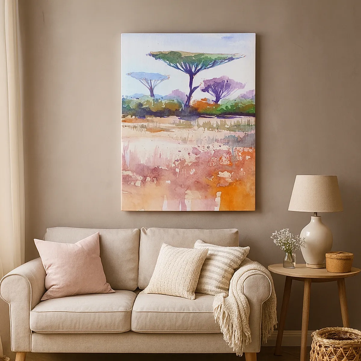 Lærredstryk - Billede på lærred - Savannens farver - 50x70 cm