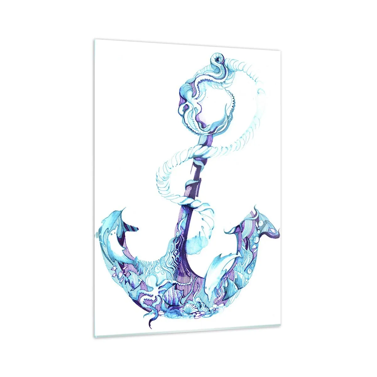 Billede på glas - Forvalter af havets hemmeligheder - 50x70 cm