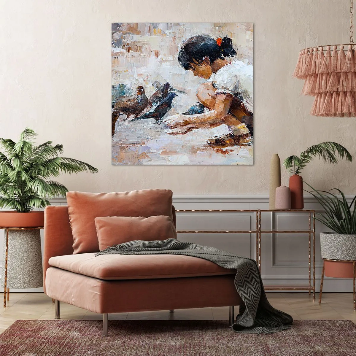 Lærredstryk - Billede på lærred - De små og de sødeste - 50x50 cm