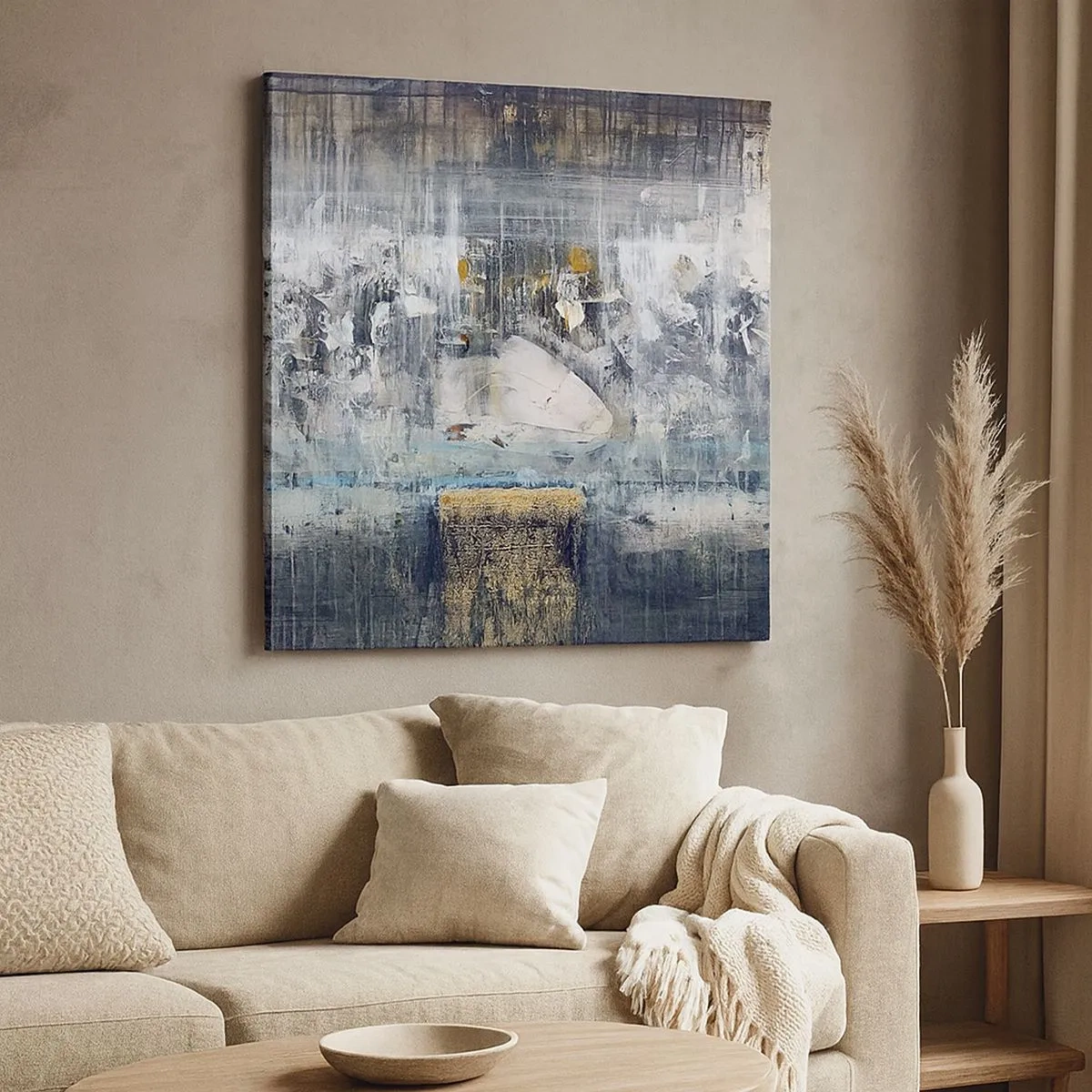 Lærredstryk - Billede på lærred - Som på is, som på fortovet - 30x30 cm