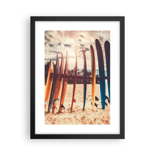 Plakat i sort ramme - Godnat, indtil i morgen - 30x40 cm
