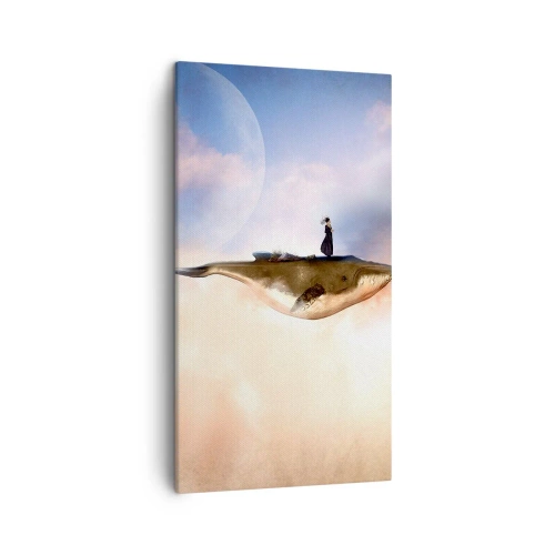 Lærredstryk - Billede på lærred - En surrealistisk rejse - 45x80 cm
