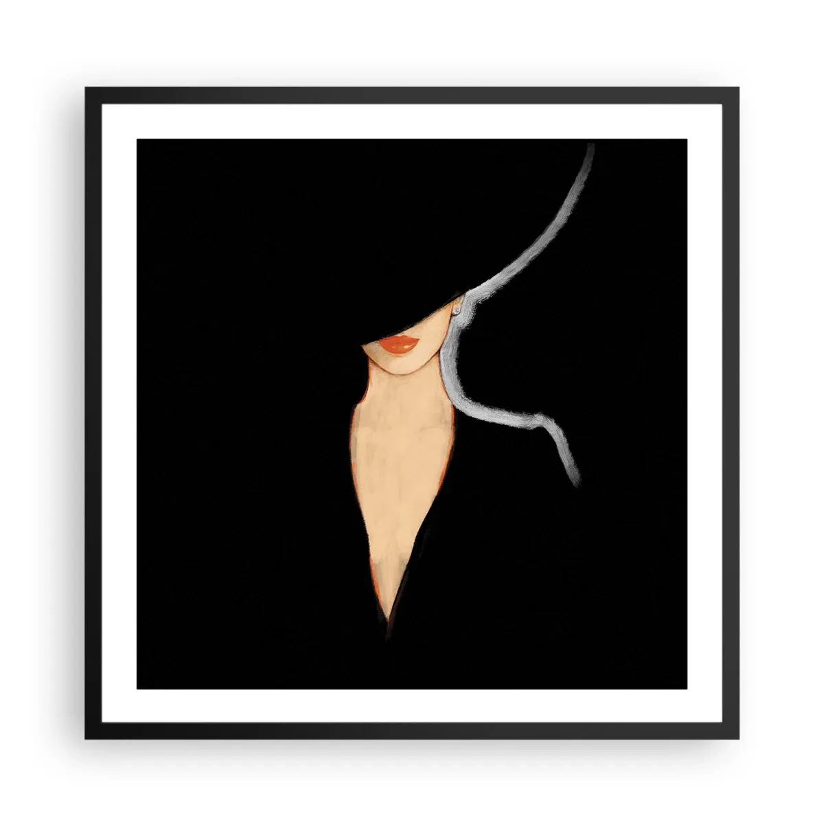 Plakat i sort ramme - Elegance og stil - 60x60 cm