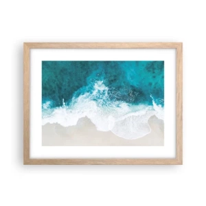Plakat i ramme af lyst egetræ - Naturlig kærtegn - 40x30 cm