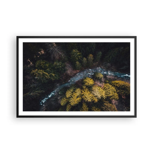 Plakat i sort ramme - Hurtigt, stadig hurtigere - 91x61 cm