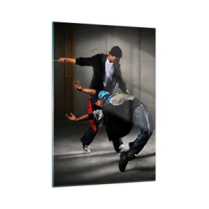 Billede på glas - Danser med vinden på gaden - 50x70 cm