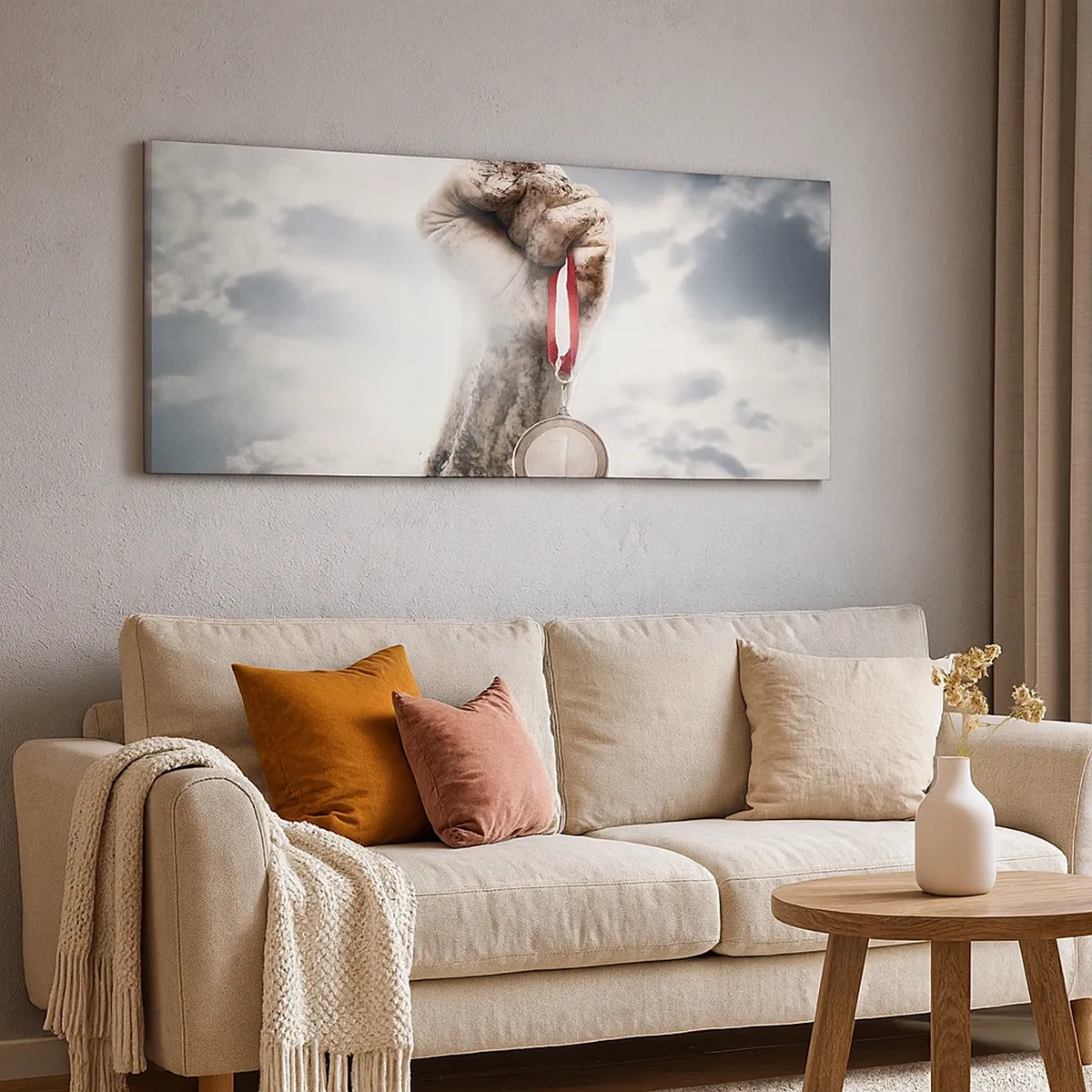 Lærredstryk - Billede på lærred - Per aspera ad astra - 30x30 cm