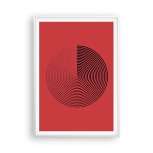 Plakat i hvid ramme - Cirkulær bevægelse - 70x100 cm