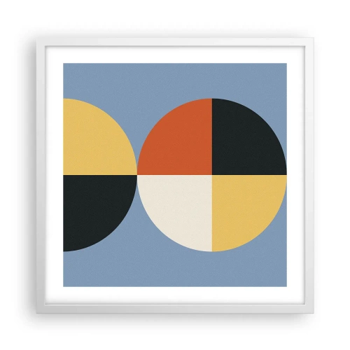 Plakat i hvid ramme - Se og tæl - 50x50 cm