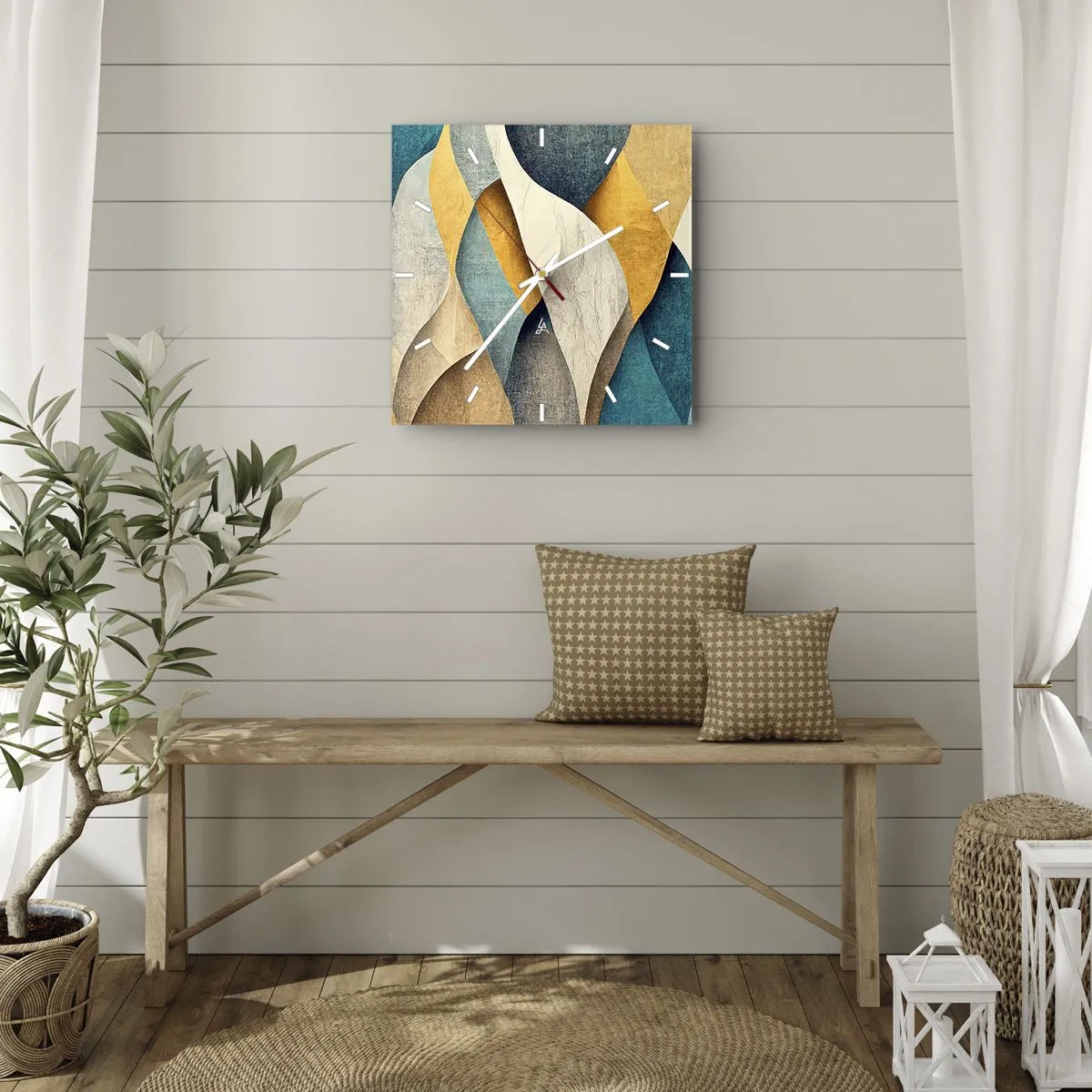 Vægur, Uret - Rytme og bølger - 30x30 cm