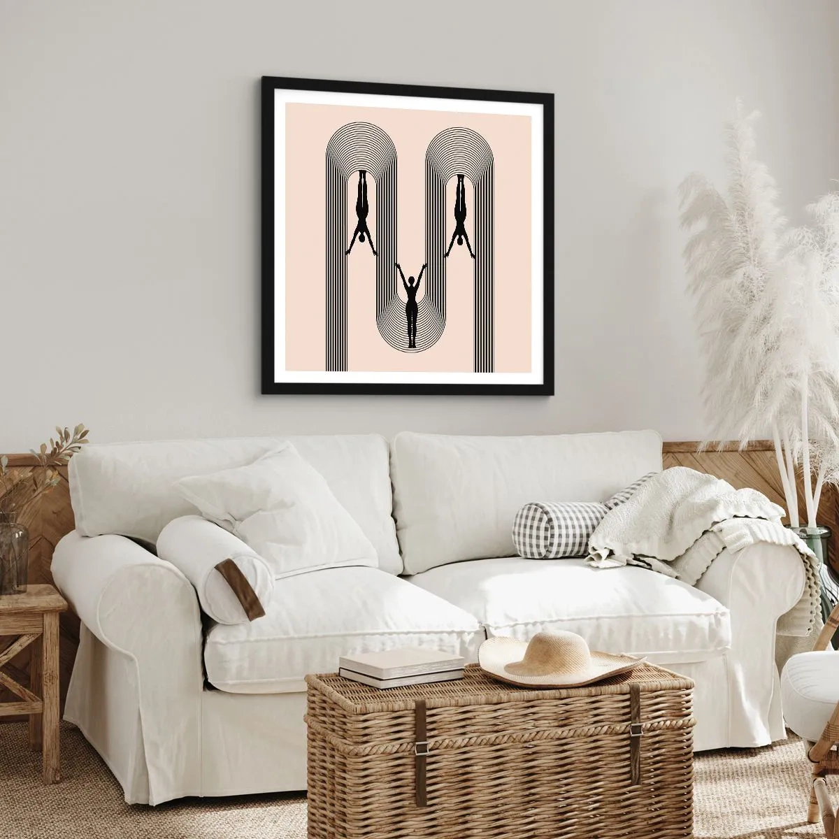 Plakat i sort ramme - På hovedet nedad - 30x30 cm