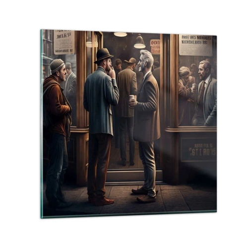 Billede på glas - Et godt øjeblik på dagen - 70x70 cm