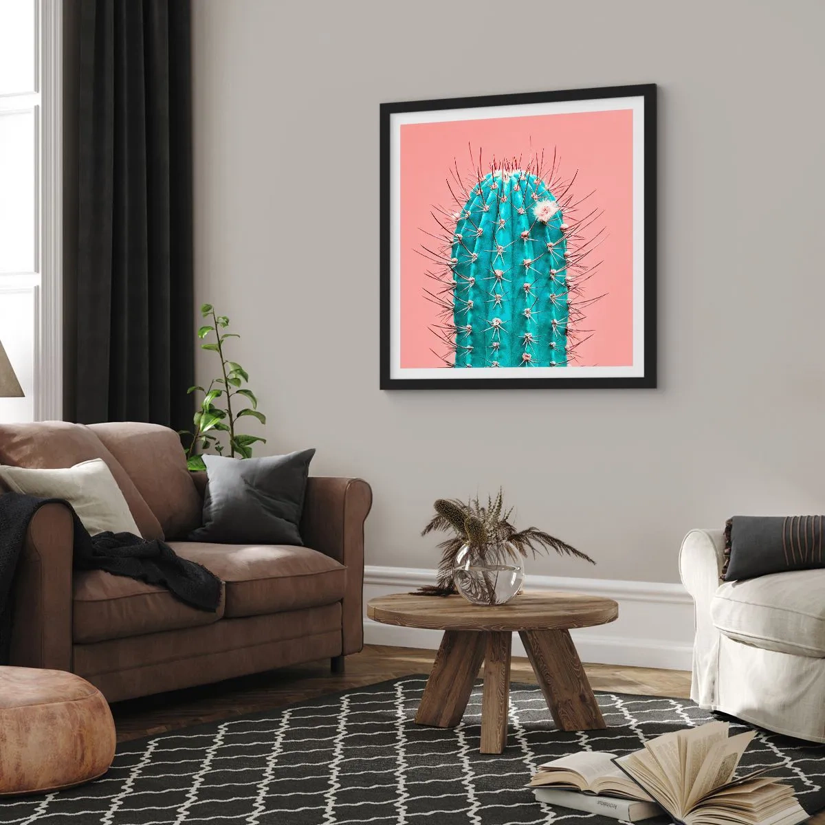 Plakat i sort ramme - Bare se - 60x60 cm