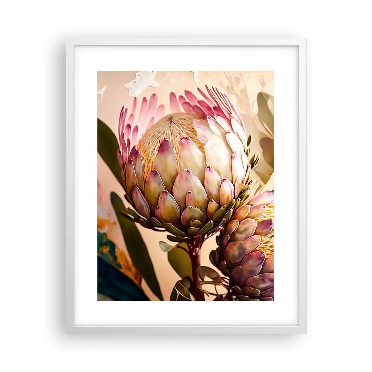 Plakat i hvid ramme - Ømt omfavnet - 40x50 cm