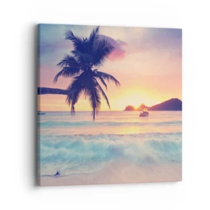 Lærredstryk - Billede på lærred - En aften i bugten - 40x40 cm