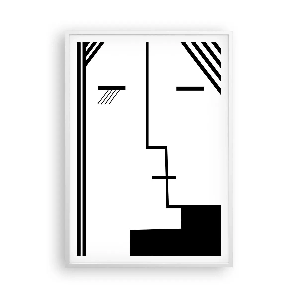 Plakat i hvid ramme - Bare et kys - 70x100 cm