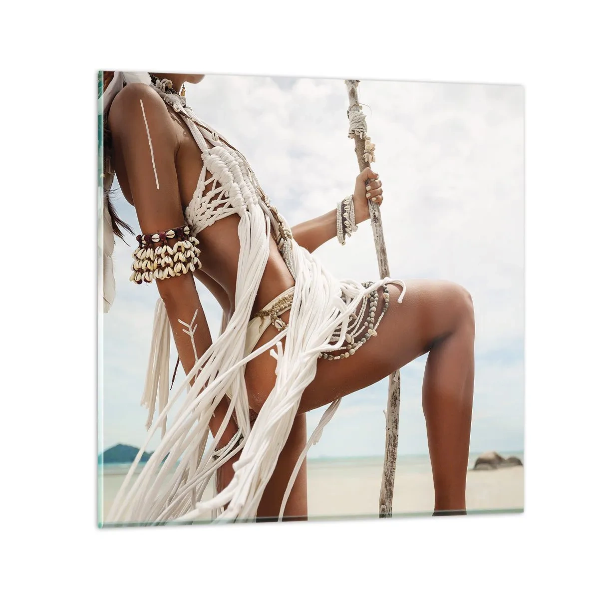 Billede på glas - Præstinde af solen - 50x50 cm