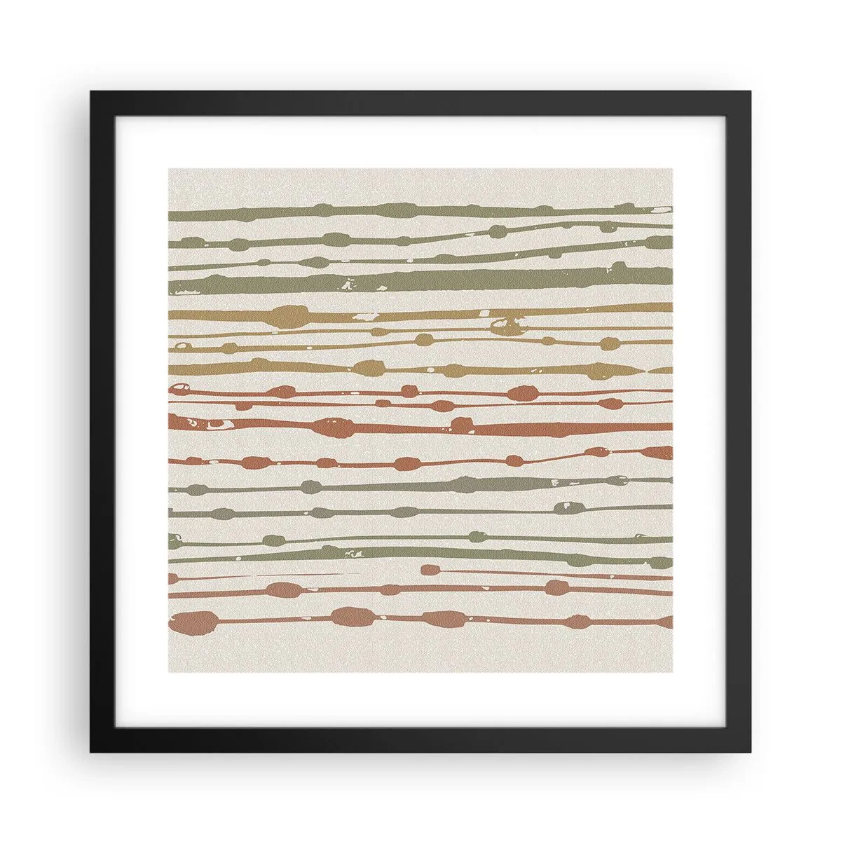 Plakat i sort ramme - Musikalsk farvenotation - 40x40 cm