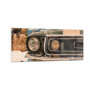 Billede på glas - Møde med en legende - 100x40 cm