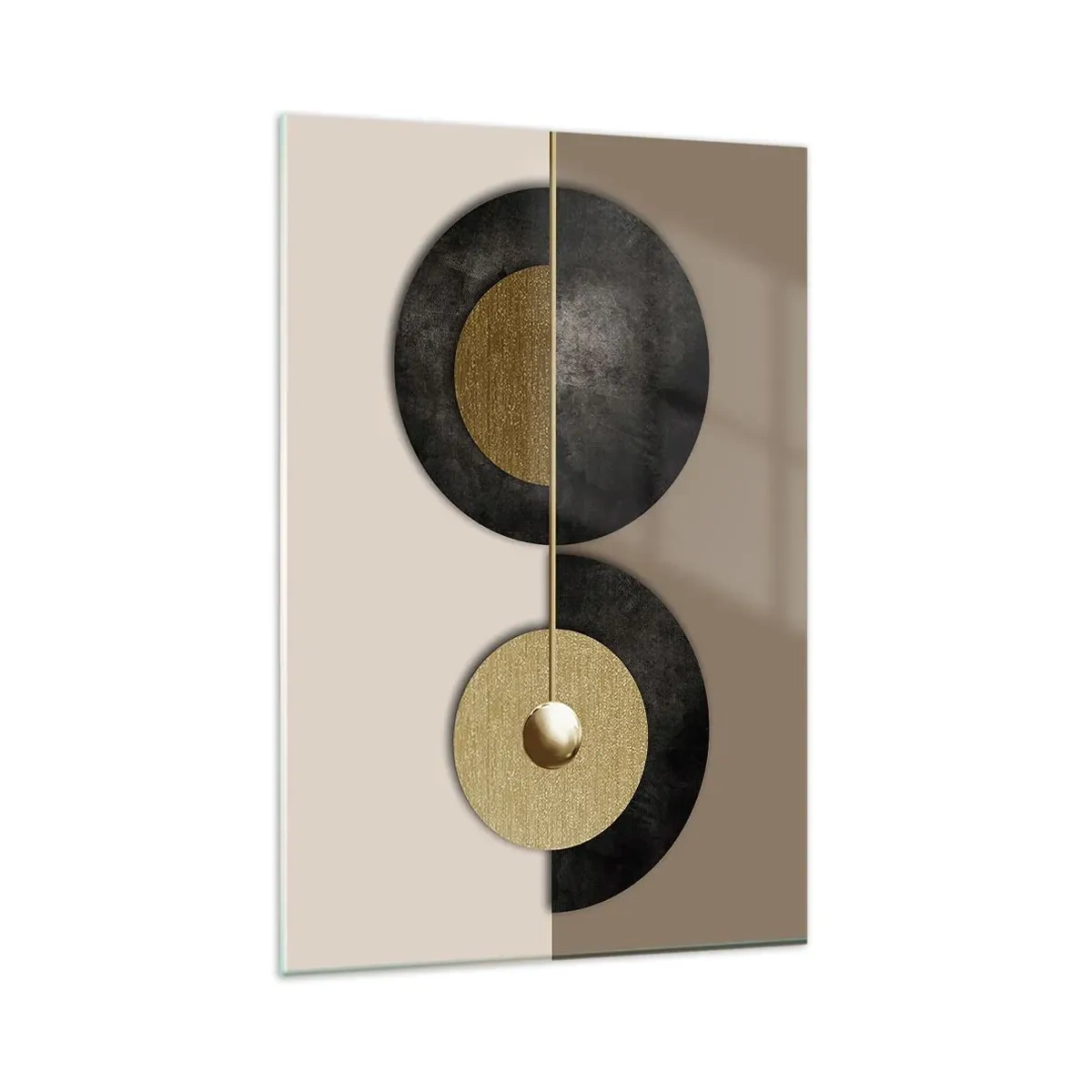 Billede på glas - Variationer omkring en cirkel - 80x120 cm