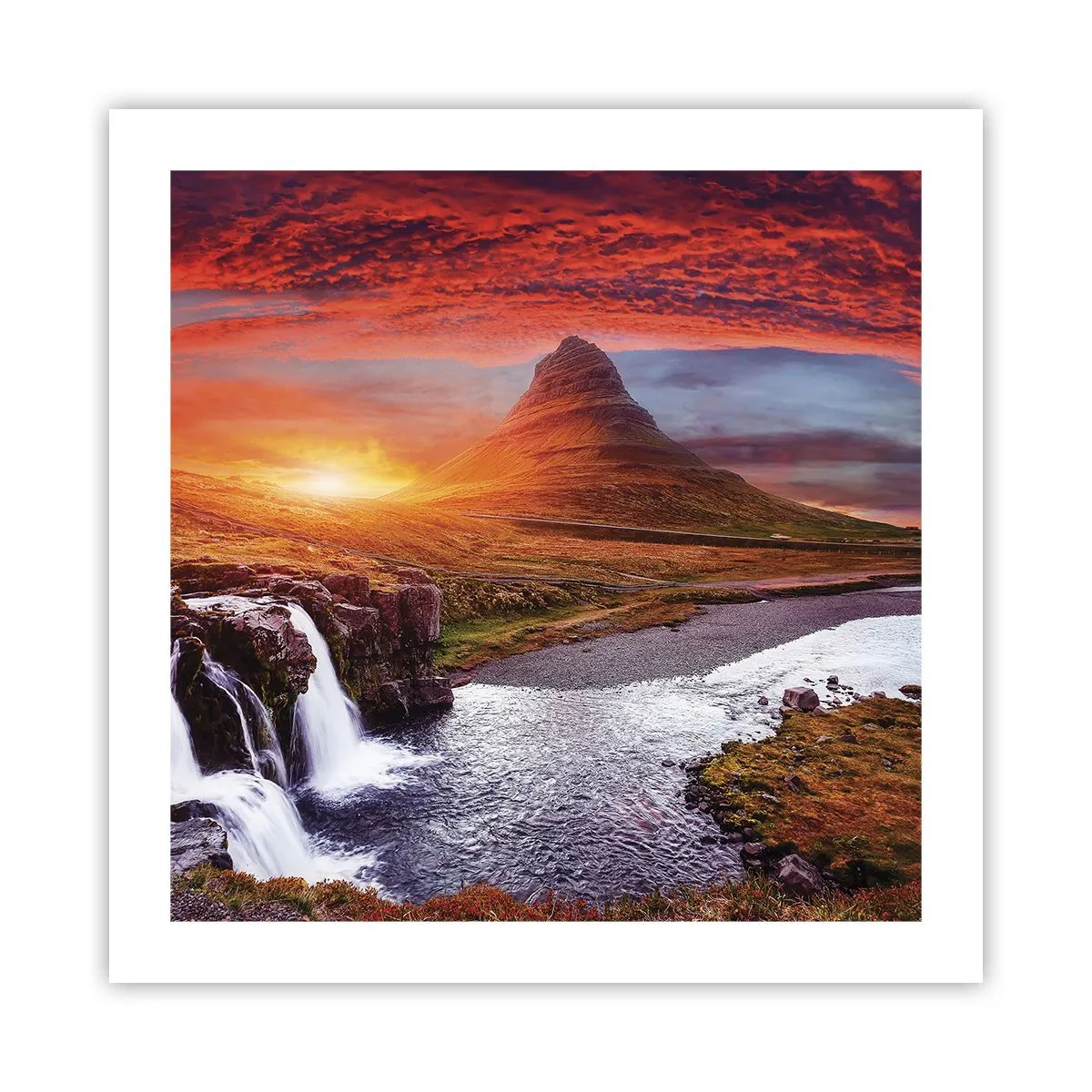 Plakat - En udsigt over Midgård - 50x50 cm