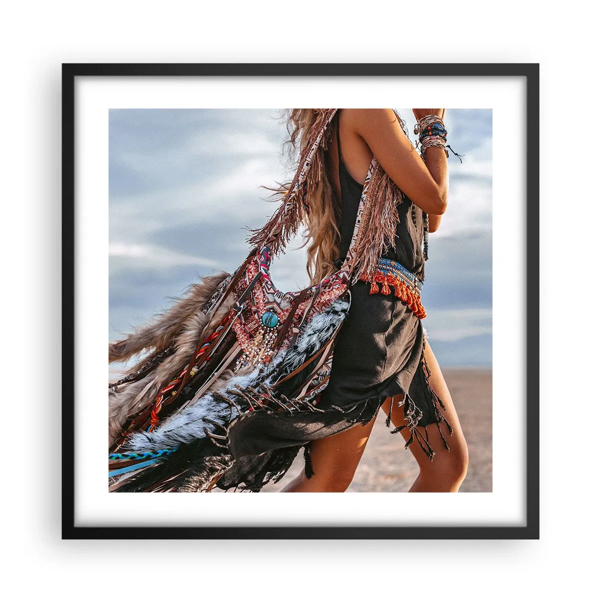 Plakat i sort ramme - Shamanens pige - 50x50 cm