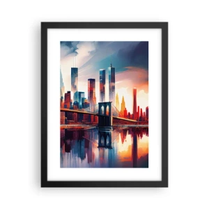 Plakat i sort ramme - Fænomenale New York - 30x40 cm