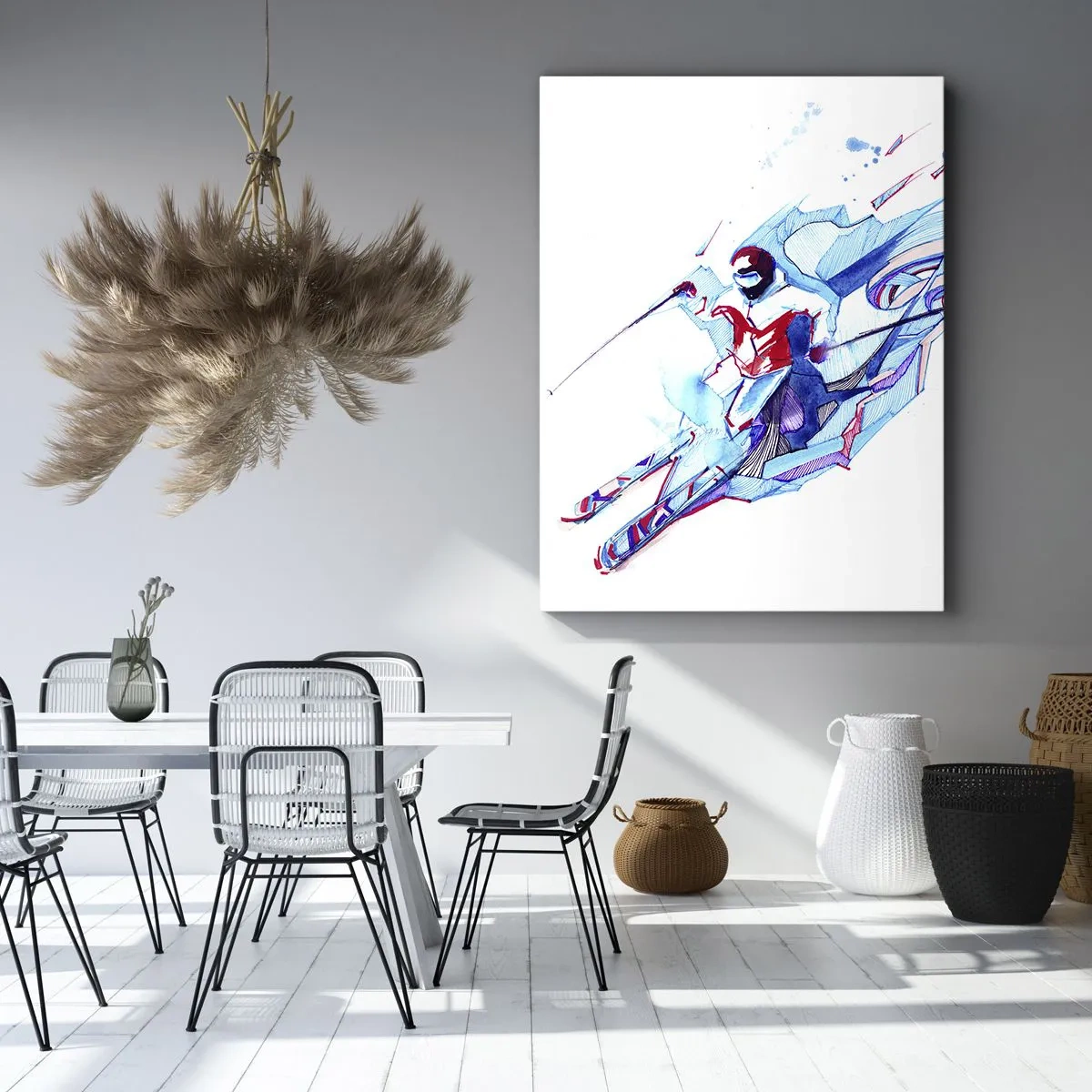 Lærredstryk - Billede på lærred - Den vanvittige jagt på glæde - 50x70 cm