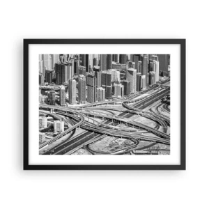 Plakat i sort ramme - Dubai - den umulige by - 50x40 cm