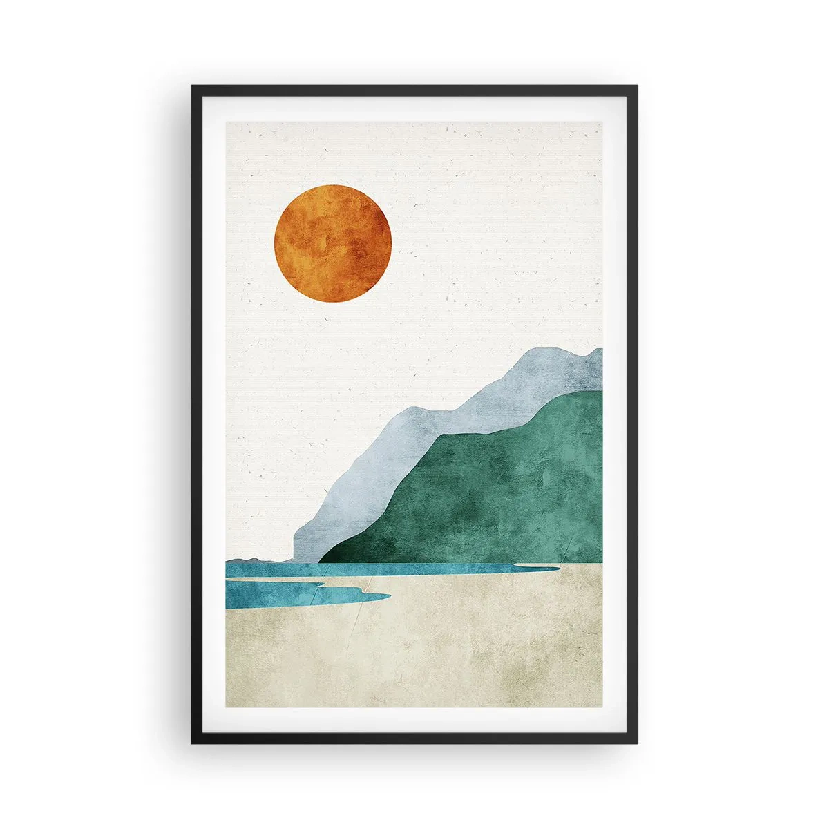 Plakat i sort ramme - Landskab, som det burde være - 61x91 cm