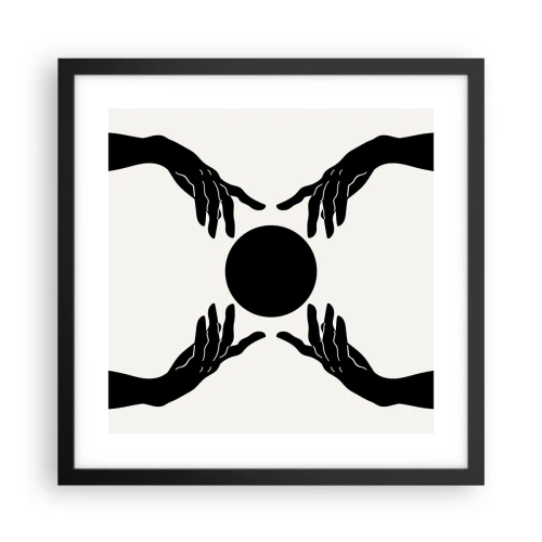 Plakat i sort ramme - Et hemmeligt tegn - 40x40 cm