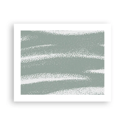 Plakat - Abstraktion i vinterstemning - 50x40 cm