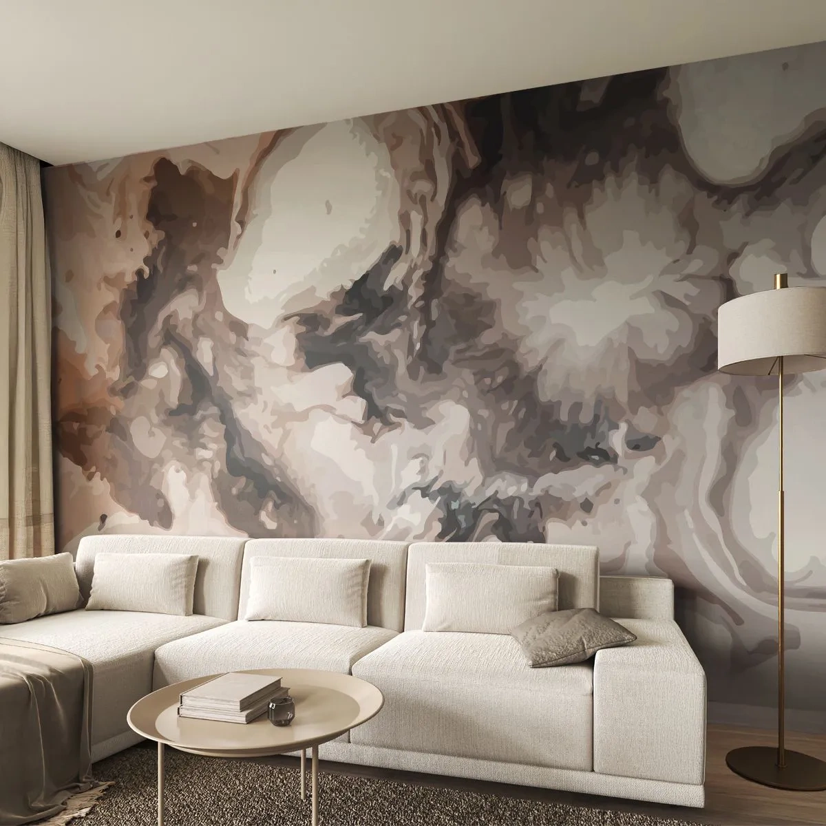 Fototapet Standard Eco - En galakses fødsel - Abstraktion, Stykke, Moderne mønster - 200x140 cm