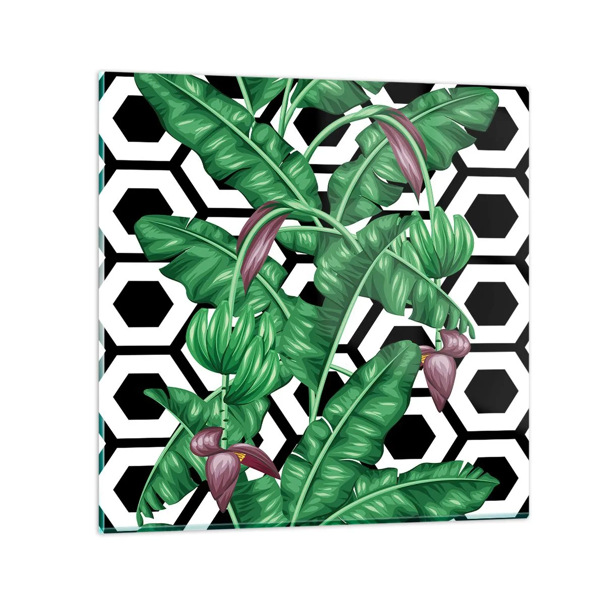 Billede på glas - Symmetrisk komposition fra naturen - 70x70 cm