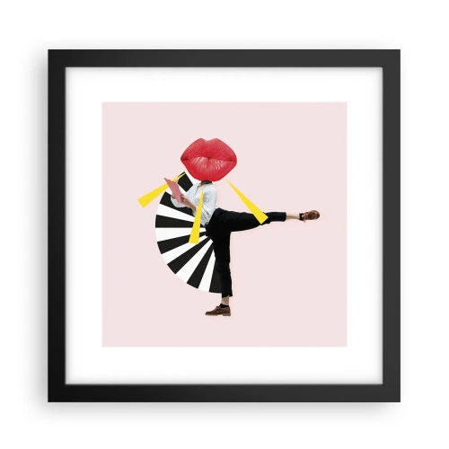 Plakat i sort ramme - Surrealistisk popkunst - 30x30 cm