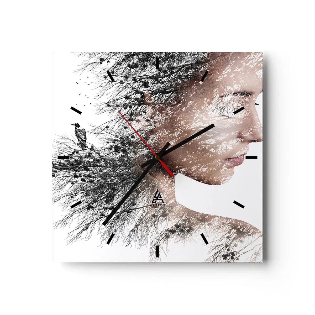 Vægur, Uret - Skovens ånd - 40x40 cm