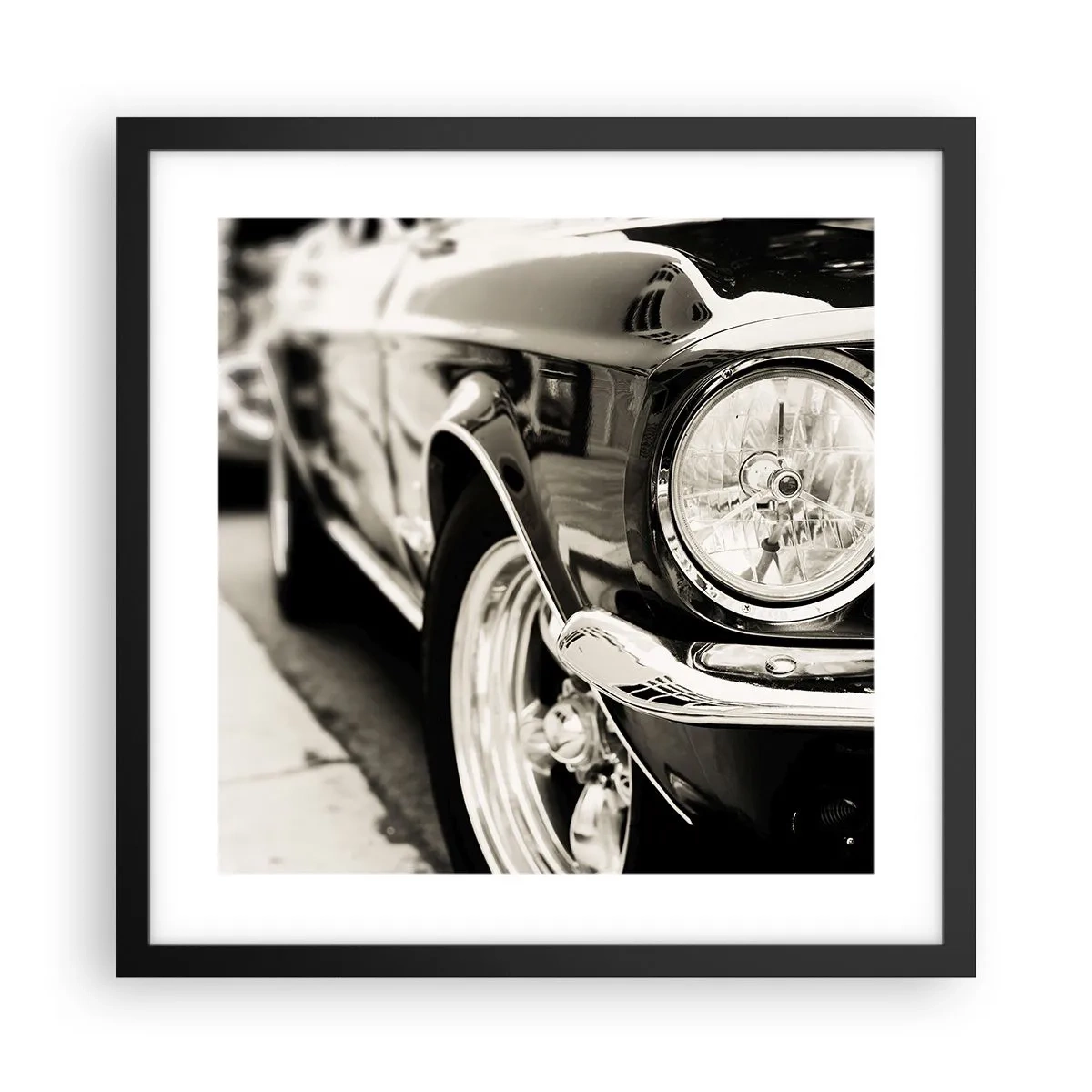 Plakat i sort ramme - Vedvarende glans - 40x40 cm