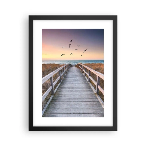 Plakat i sort ramme - Rummet med højder - 30x40 cm