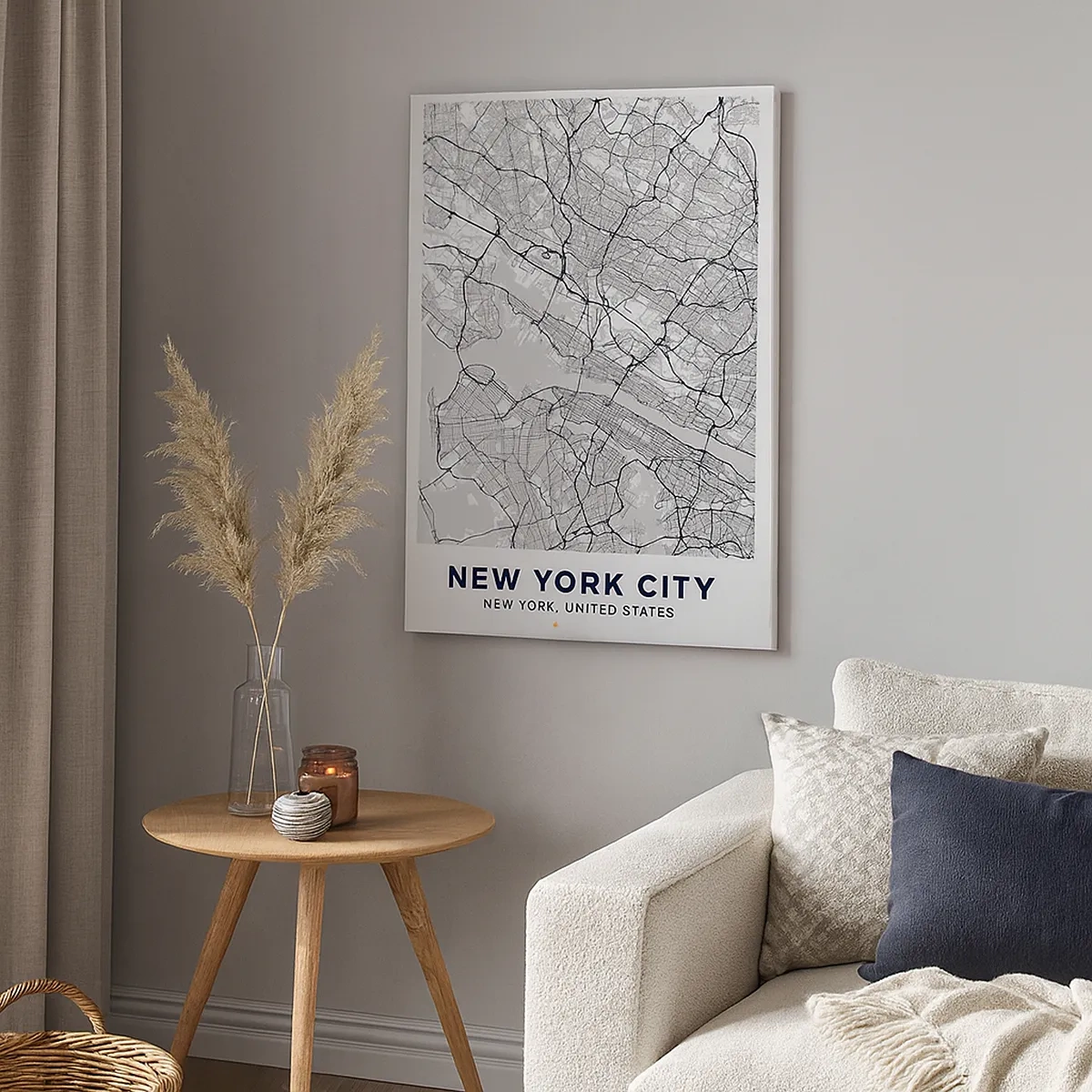 Lærredstryk - Billede på lærred - Anatomi af en storby - 50x70 cm