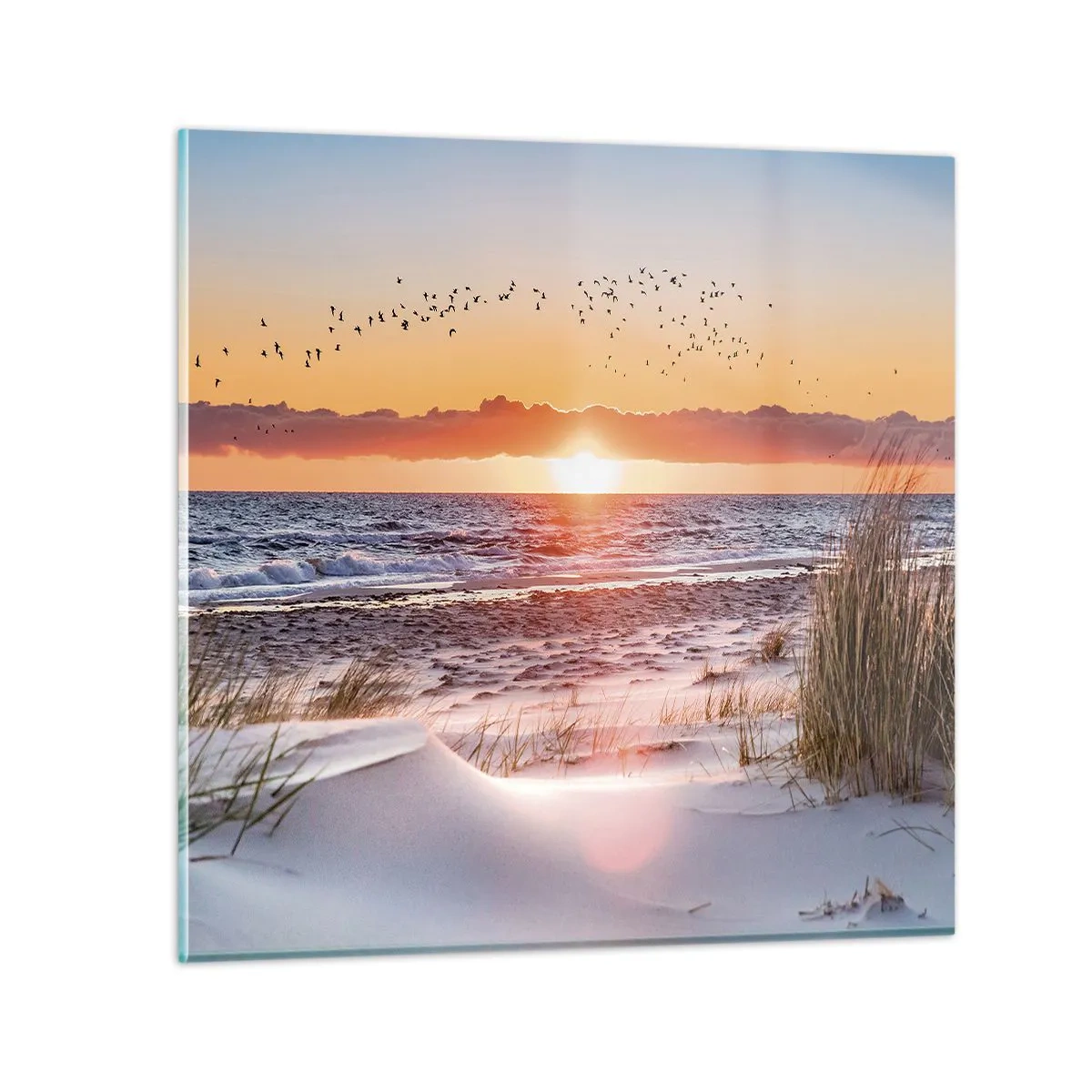 Billede på glas - Vandret landskab - 70x70 cm