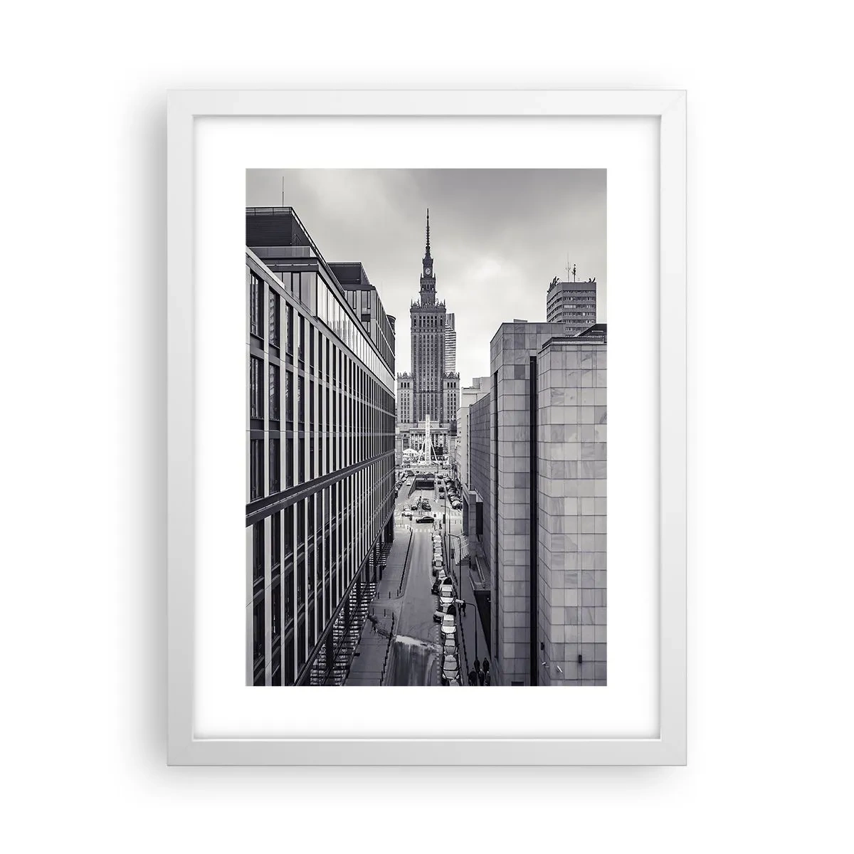 Plakat i hvid ramme - Warszawa dalen - 30x40 cm
