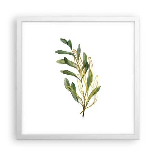 Plakat i hvid ramme - Alt, hvad der er godt - 40x40 cm