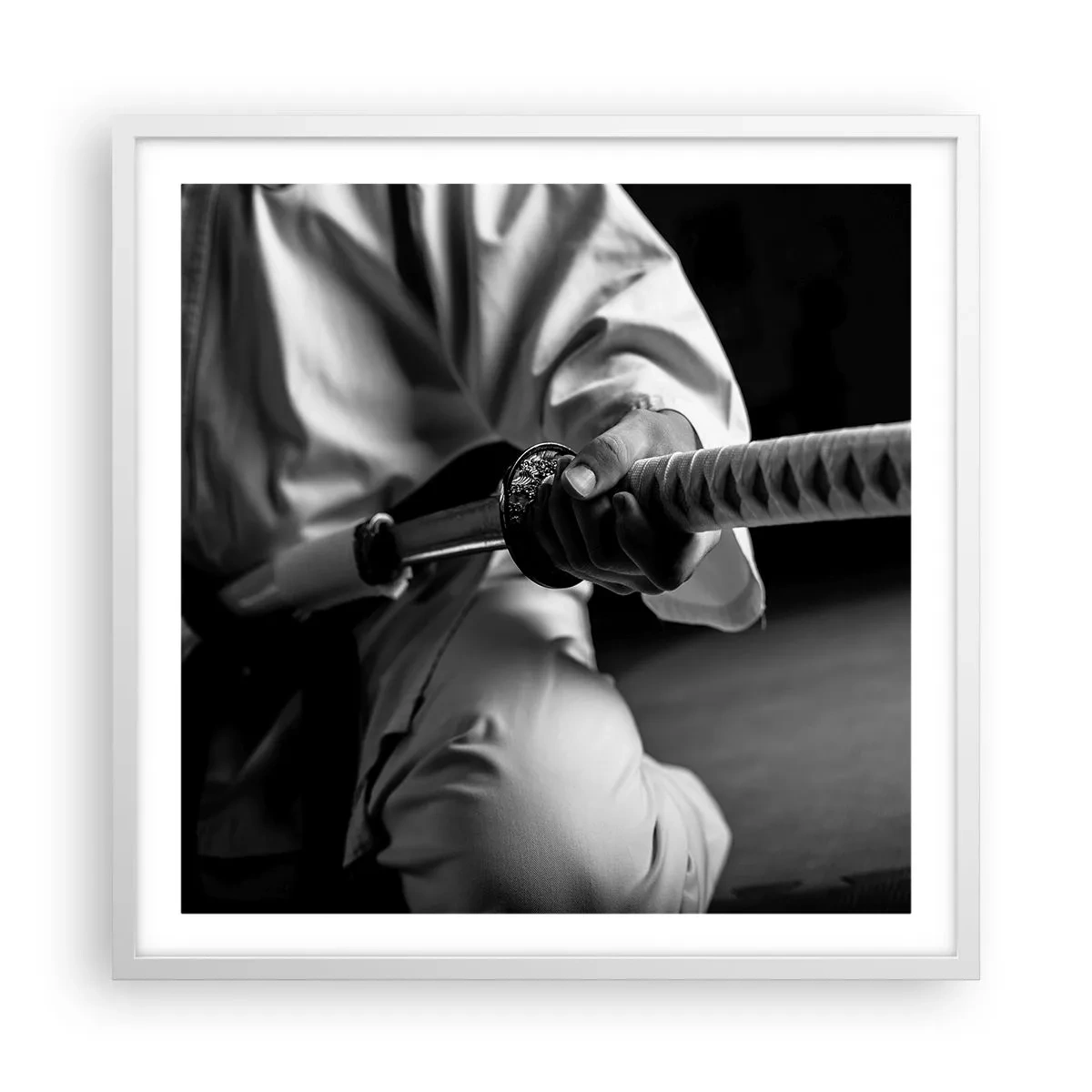 Plakat i hvid ramme - En krigers sjæl - 60x60 cm