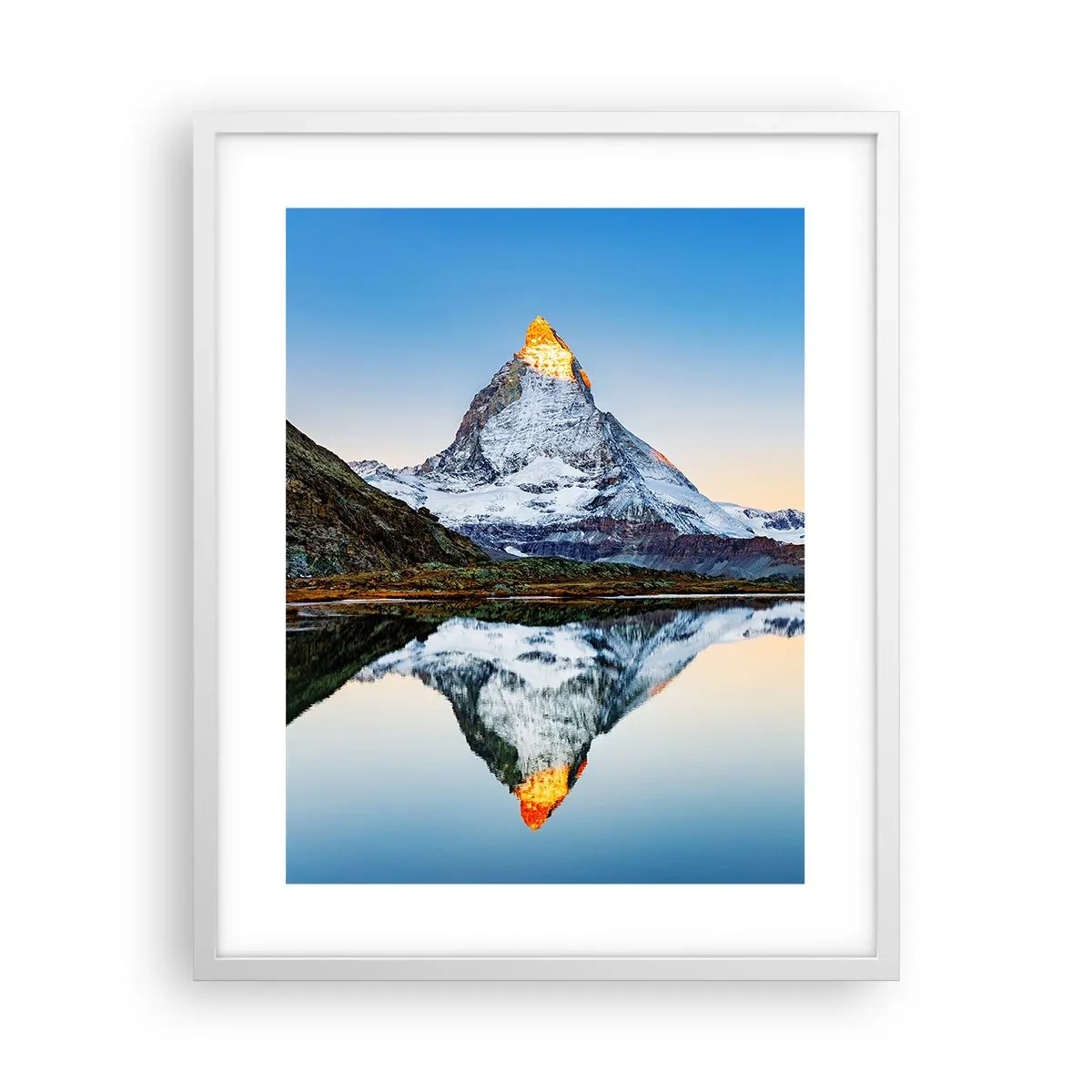 Plakat i hvid ramme - To verdener - 40x50 cm