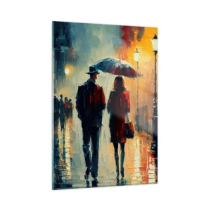 Billede på glas - Urban kærlighedshistorie - 50x70 cm