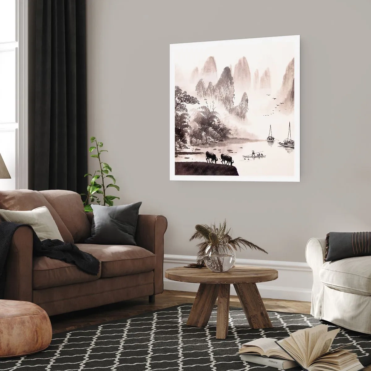 Plakat - Østens eksotiske hverdag - 40x40 cm